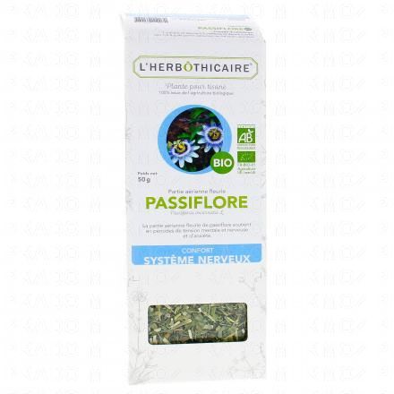 L'HERB&Ocirc;THICAIRE Partie a&eacute;rienne fleurie Passiflore Bio Plante pour tisane 50g