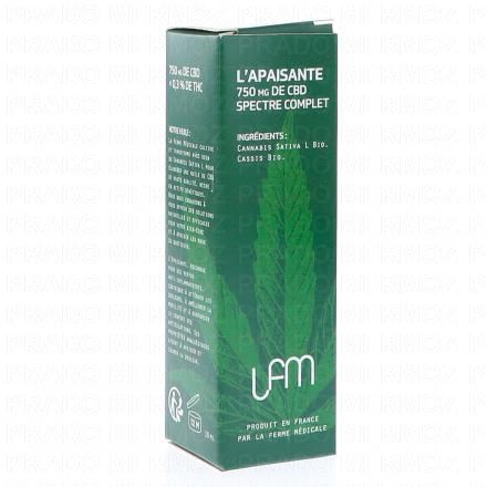 LA FERME MEDICALE L'apaisante - Huile de CBD 7,5% spectre complet 10ml
