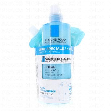 LA ROCHE-POSAY Lipikar surgras - Crème lavante (400ml + eco recharge 400ml)