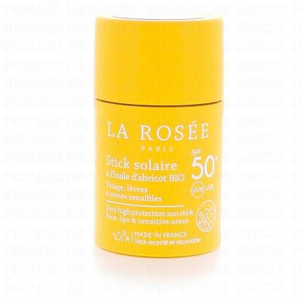 LA ROSEE Stick Solaire SPF50 &agrave; l'huile d'abricot BIO 15ml