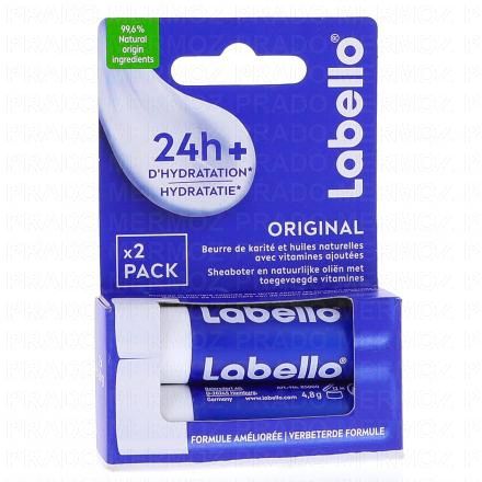 LABELLO Stick l&egrave;vres Classic Care aux huiles naturelles (lot de 2)