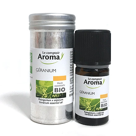 LE COMPTOIR AROMA Huile essentielle bio g&eacute;ranium flacon 5ml