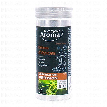LE COMPTOIR AROMA Solution &agrave; diffuser D&eacute;lices d'&eacute;pices 30ml