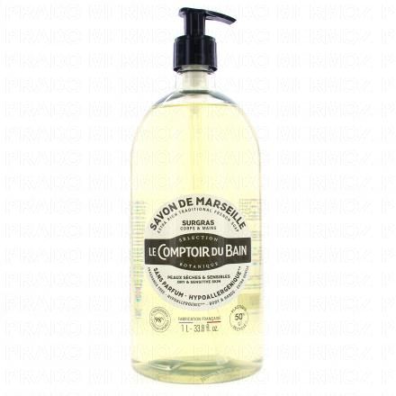 LE COMPTOIR DU BAIN Savon liquide de Marseille (flacon pompe 1l)