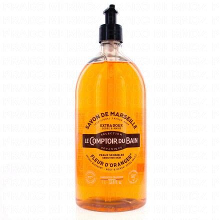 LE COMPTOIR DU BAIN Savon liquide de marseille fleur d'oranger (flacon 1l)