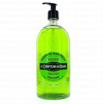 LE COMPTOIR DU BAIN Savon liquide de marseille verveine (flacon pompe 500ml)