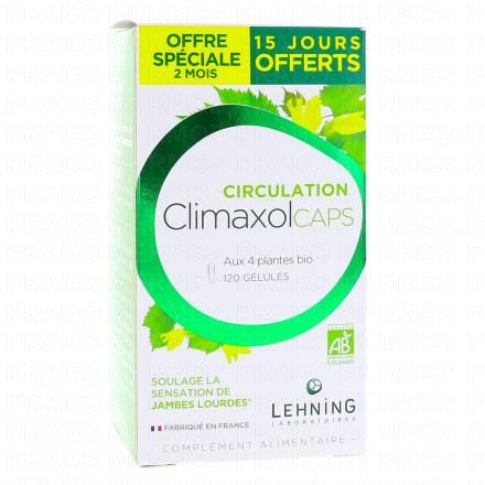 LEHNING Climaxol Caps - Circulation Et Jambes Lourdes bio x120 g&eacute;lules