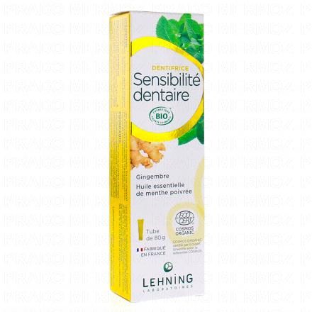 LEHNING Dentifrice sensibilit&eacute; dentaire bio 80g