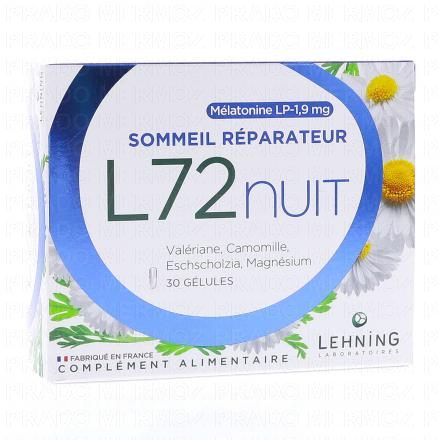 LEHNING L72 Nuit Sommeil r&eacute;parateur x30 g&eacute;lules