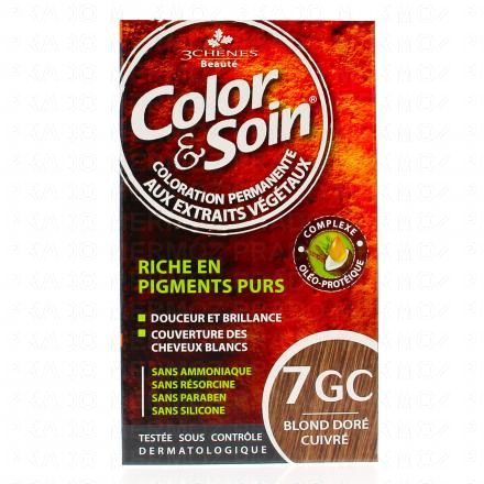 LES 3 CH&Ecirc;NES Color & soin n&deg;7GC Blond dor&eacute; cuivr&eacute;