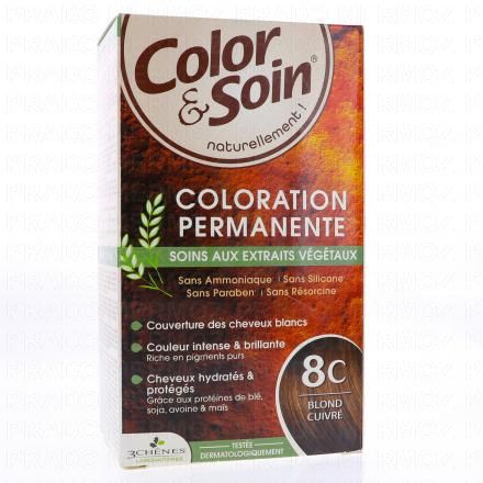 LES 3 CH&Ecirc;NES Color & soin n&deg;8c blond cuivr&eacute;