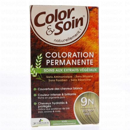 LES 3 CH&Ecirc;NES Color & soin n&deg;9N blond miel