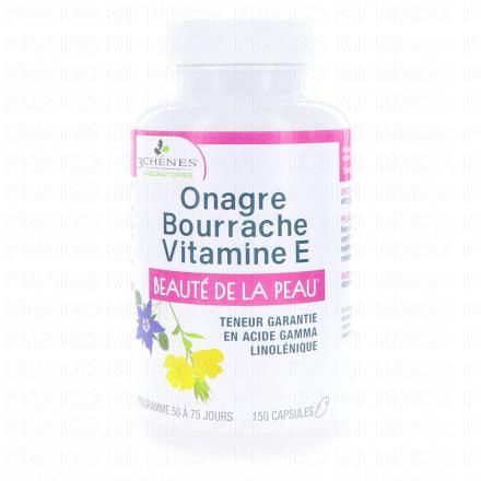 LES 3 CH&Ecirc;NES Onagre bourrache Vitamine E 150 capsules