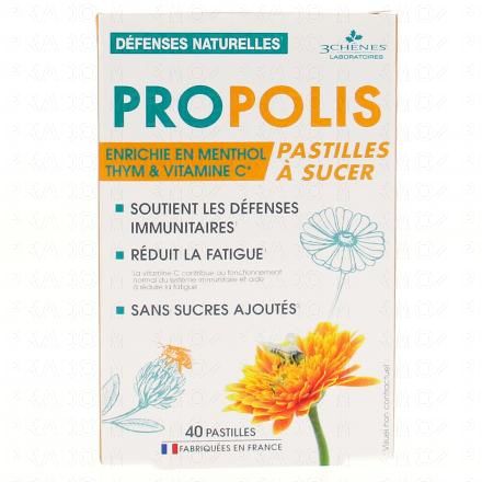 LES 3 CH&Ecirc;NES Propolis pastilles