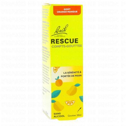 FLEURS DE BACH Rescue - Compte-gouttes Orange - Mangue 20ml
