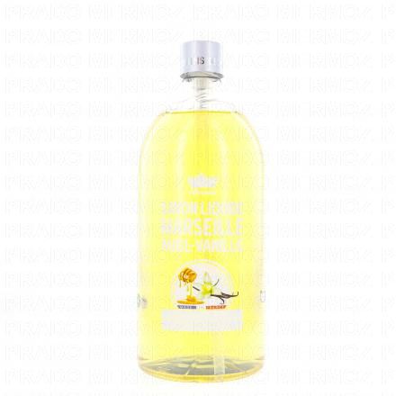 LES PETITS BAINS DE PROVENCE Savon liquide de Marseille parfum miel vanille 1L