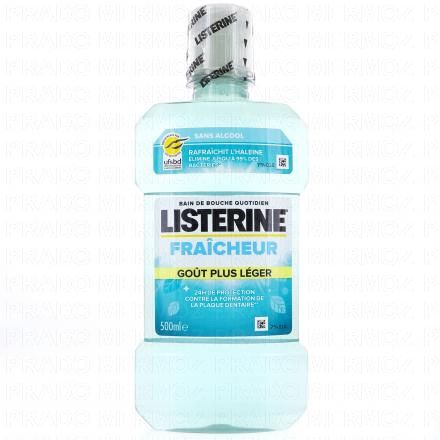 LISTERINE Bain de bouche Fra&icirc;cheur go&ucirc;t plus l&eacute;ger sans alcool 500ml