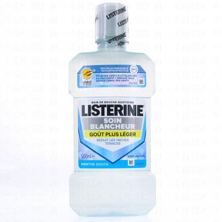 LISTERINE Bain de bouche soin blancheur (flacon 500ml)