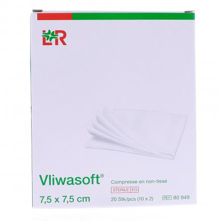LOHMANN & RAUSHER Vliwasoft - Compresses de Gaze Stériles Non tissées 7.5 x 7.5 cm (10 sachets)