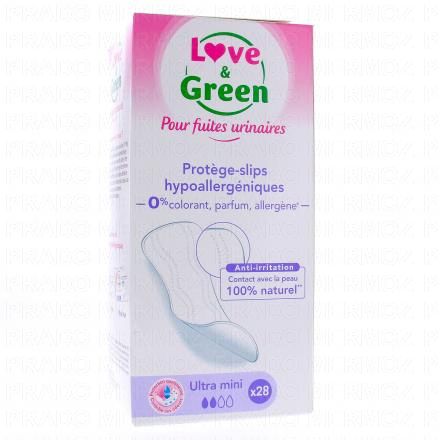 LOVE & GREEN Prot&egrave;ge slip pour fuites urinaires ultra mini x28