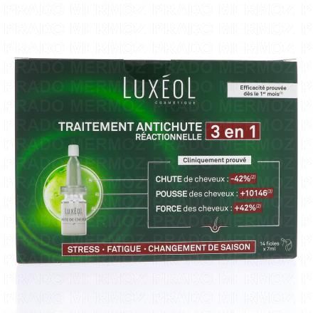 LUX&Eacute;OL Coffret Traitement Antichute R&eacute;actionnelle 3 en 1 x14 fioles de 7 mL