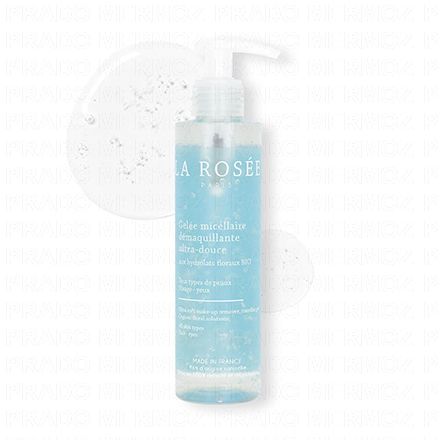 LA ROS&Eacute;E Gel&eacute;e micellaire d&eacute;maquillante aux hydrolats floraux BIO flacon pompe 195ml
