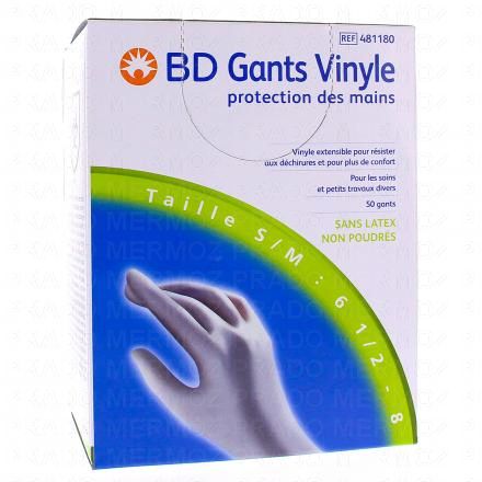 BD Gants vinyle Taille S/M x50 gants