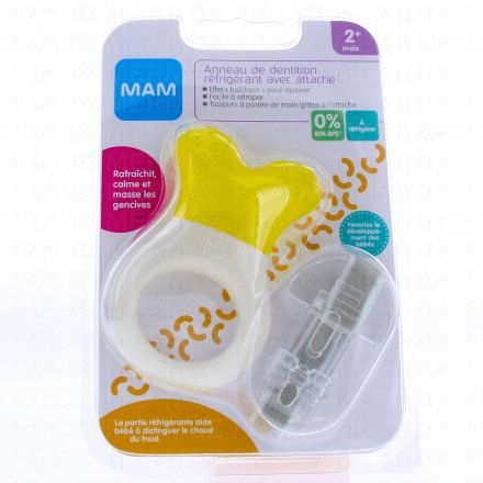 MAM Anneau de dentition r&eacute;frig&eacute;rant avec attache +2mois