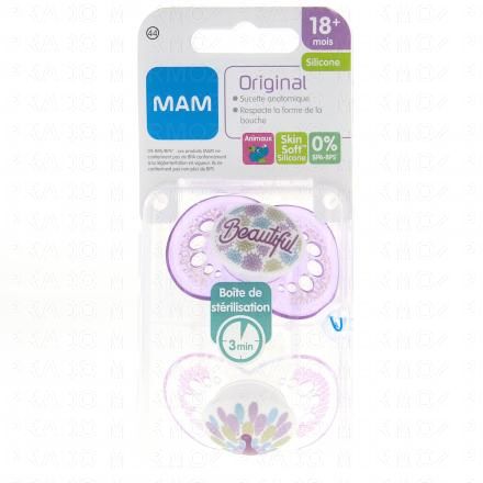 MAM Original - Duo sucettes +18 mois anatomiques animaux silicone