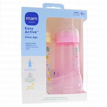 MAM Easy Active - Biberon 2&egrave;me &acirc;ge 330ml (lot de 2 sable + berry)