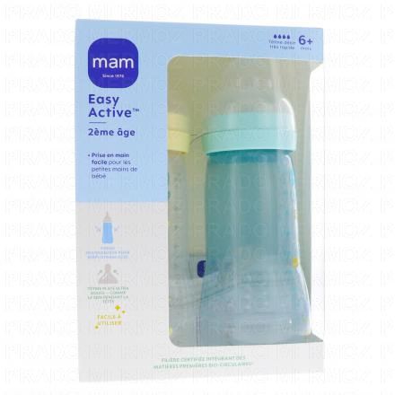MAM Easy Active - Biberon 2&egrave;me &acirc;ge 330ml (lot de 2 sable + ice)