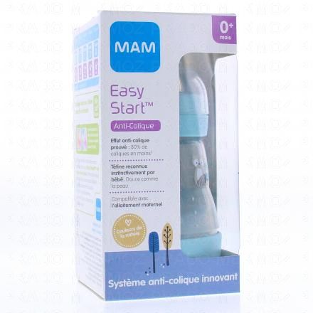 MAM Easy Start Anti-Colique biberon d&eacute;bit 1 160ml (bleu couleur de la nature)