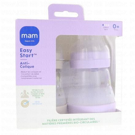 MAM Easy Start Anti-Colique biberon d&eacute;bit 1 160ml (lot de 2 lilas et sable)