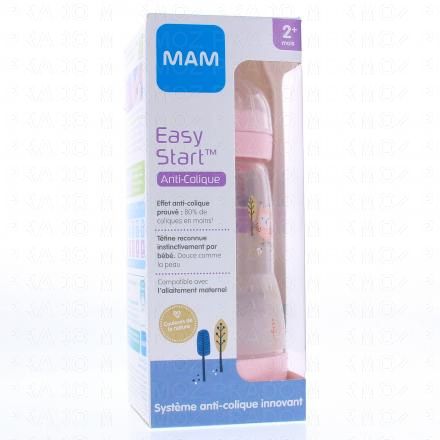 MAM Easy Start Anti-Colique biberon d&eacute;bit 2 260ml (rose couleur de la nature)