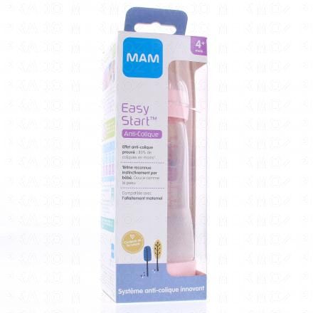 MAM Easy Start Anti-Colique biberon d&eacute;bit 3 320ml (rose couleur de la nature)