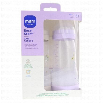 MAM Easy Start Anti-Colique biberon d&eacute;bit 3 320ml (lot de 2 lilas et sable)