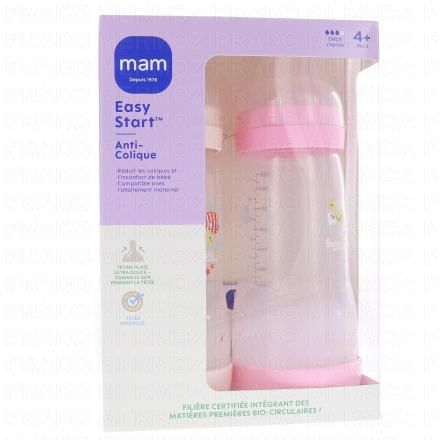 MAM Easy Start Anti-Colique biberon d&eacute;bit 3 320ml (lot de 2 rose et sable)