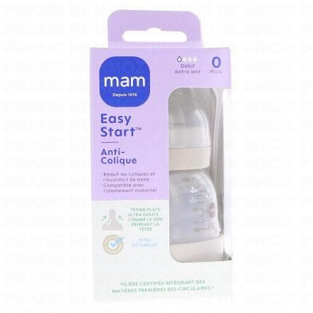 MAM Easy start biberon anti-colique d&eacute;bit 0 130ml (sable)