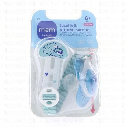 MAM Sucette Original Nature + 6 Mois avec Attache-Sucette