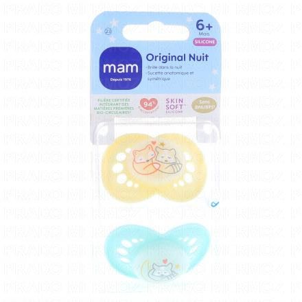 MAM Sucettes Original silicone 6+ mois (nuit)