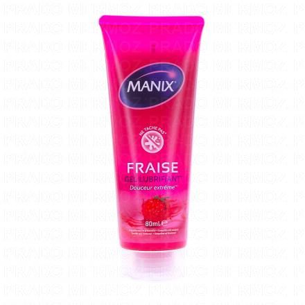 MANIX Gel lubirifiant intime fraise tube 80 ml