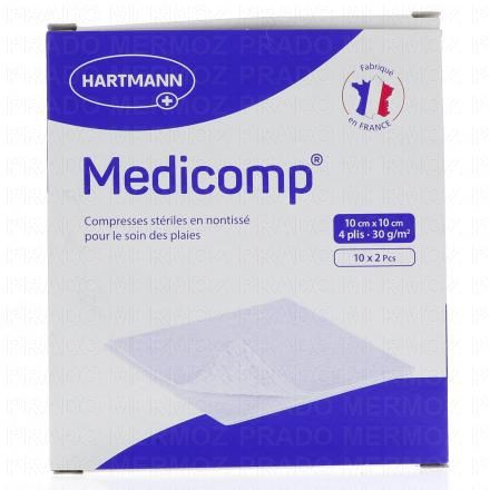 MEDICOMP Compresse non-tiss&eacute; (10 sachets de 10x10cm)