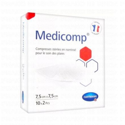 MEDICOMP Compresse non-tissé (10 sachets de 7,5cmx7,5cm)