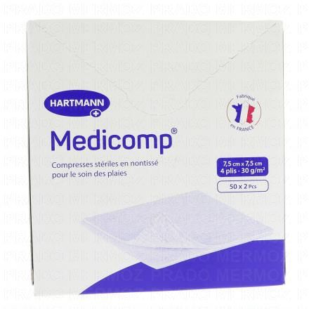 MEDICOMP Compresse non-tissé (50 sachets de 7,5x7,5cm)