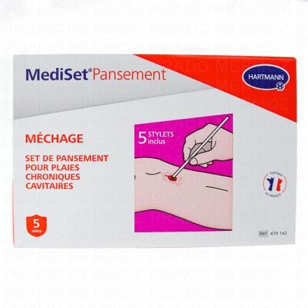 MEDISET PANSEMENT Méchage Set de pansement pour plaies chroniques cavitaires