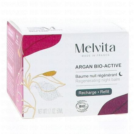 MELVITA Argane Bio-Active - Baume de nuit r&eacute;g&eacute;n&eacute;rant bio (recharge 50ml)