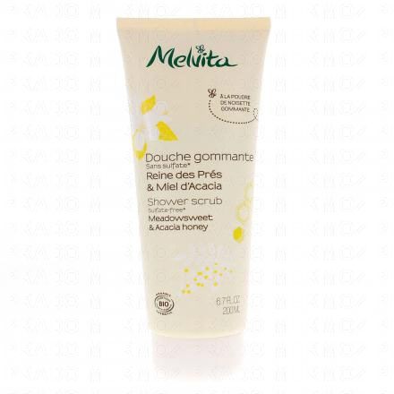 MELVITA Hygi&egrave;ne - Douche gommante &agrave; la reine des pr&eacute;s et au miel d'acacia tube 200ml