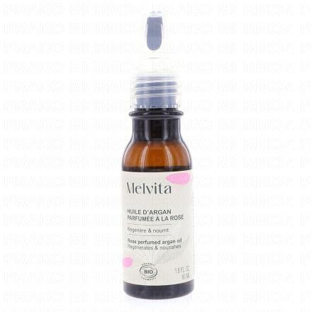 MELVITA Huile de beaut&eacute; - Huile d'argan parfum&eacute;e &agrave; la Rose 50ml