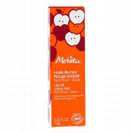 MELVITA Huile rouge &agrave; l&egrave;vres d&eacute;lice 7,5ml