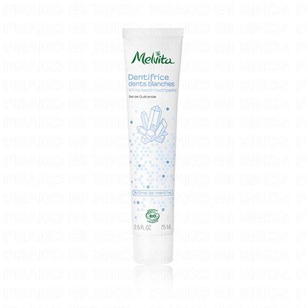 MELVITA Hygi&egrave;ne - Dentifrice dents blanches ar&ocirc;me menthe 75ml